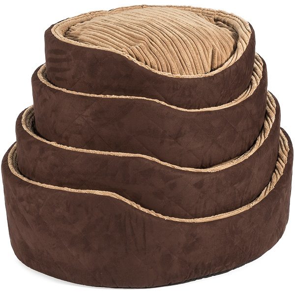 Ancol Timberwolf Faux Suede Oval Pet Bed