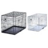 Dog Cage / Crate & Sheepskin Imitation Bed