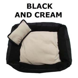 black-and-cream-dog-bed