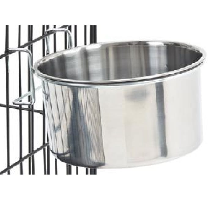 Dog cage / crate hook on feeding dog bowl