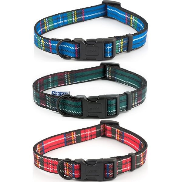 Ancol Adjustable Tartan Dog Collars