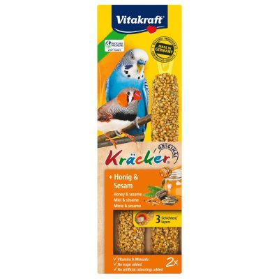 Vitakraft Budgie Kracker Treat Bars - Honey and Sesame