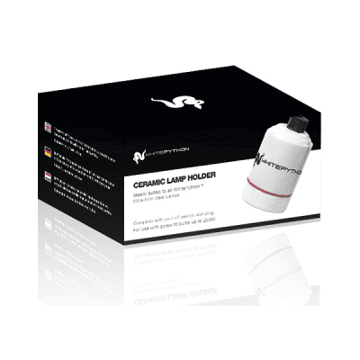 White Python Ceramic Lamp Holder with Silicone Cable