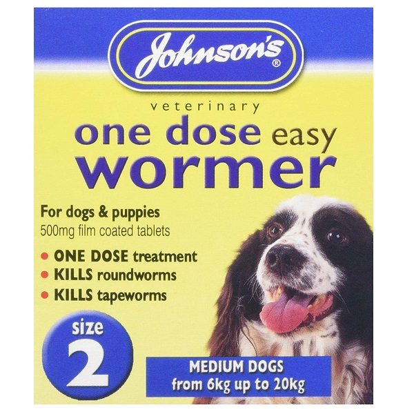 Johnsons One Dose Easy Wormer for Dogs