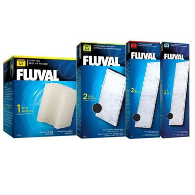 FLUVAL Poly / Carbon Cartridge 2 Pack / Foam Pad