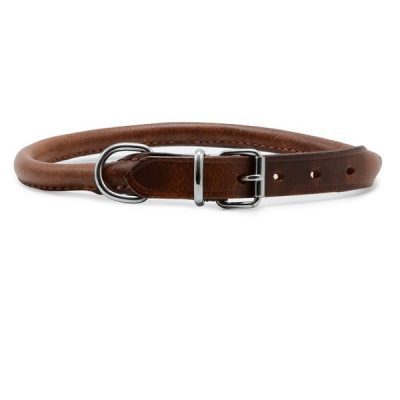 Ancol Heritage Round Sewn Leather Dog Collar