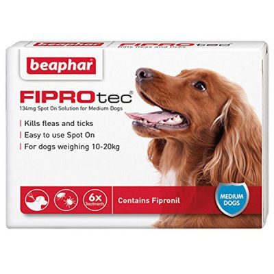 beaphar fiprotec spot on medium dog - 6 treatments