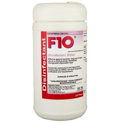 F10 Disinfectant Wipes 100pk