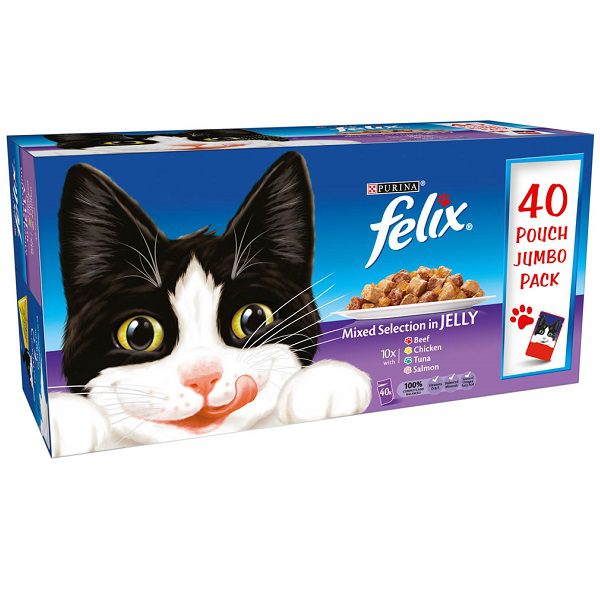 Felix Pouch Mixed Selection in Jelly 40 x 100g