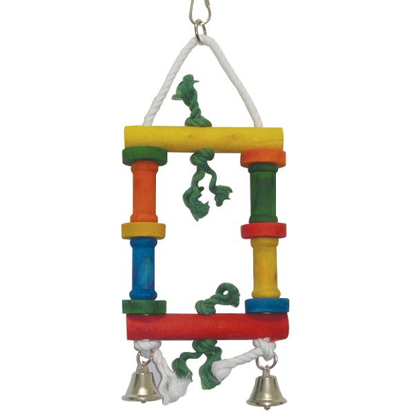 Lazy Bones Hanging Parrot Toy with Bells (38cm)