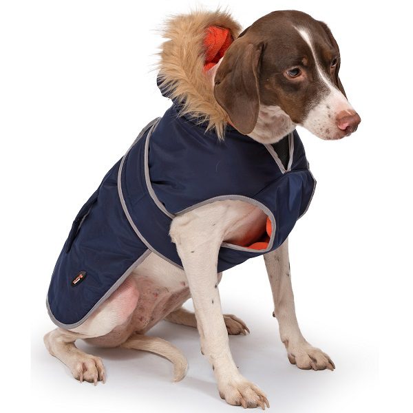 Ancol Navy Parka Dog Coat - HugglePets