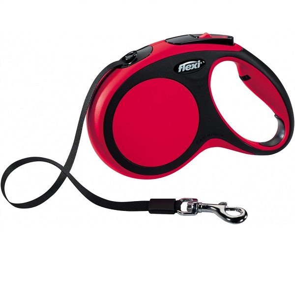 Flexi Comfort Tape Retractable Dog Lead - Red