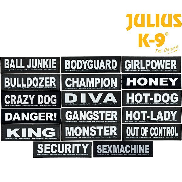 Julius K9  de Stickers Velcro Taille L pour Harnais Power pour Taille €¯ 1 €“3   1  Paire = 2  pià¨ces 