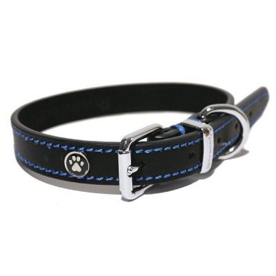 Rosewood Luxury Leather Dog Collar - Large, Black