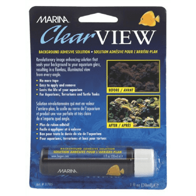 Marina ClearView background adhesive solution