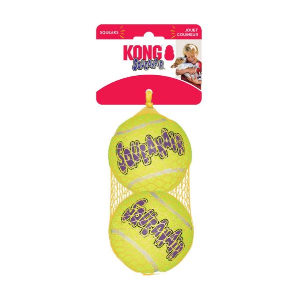 KONG Air Squeaker Tennis Ball 2pk Packaging
