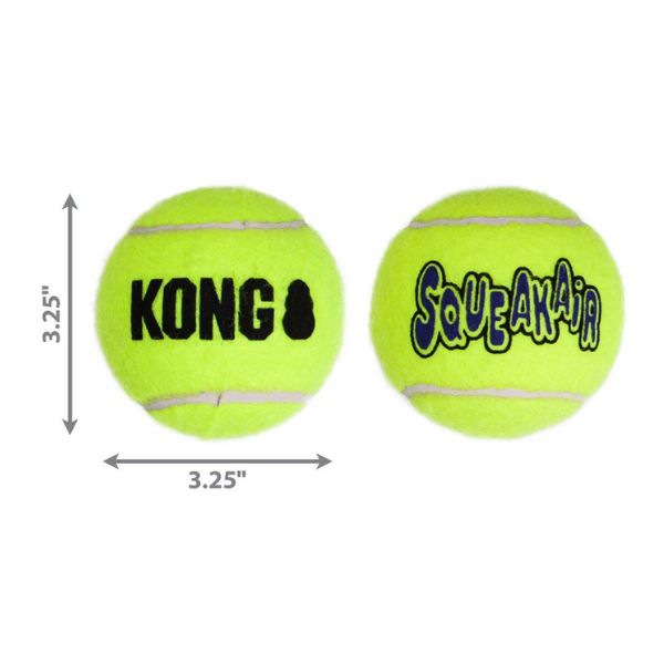 KONG Air Squeaker Tennis Ball 2pk size