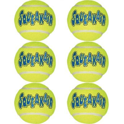 KONG Air Squeaker Medium Tennis Ball 6pk