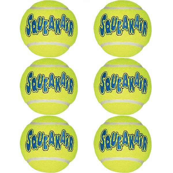 KONG Air Squeaker Medium Tennis Ball 6pk