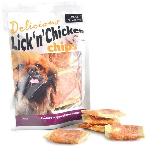 Treat 'N' Chew Lick 'N' Chicken Chips 90g