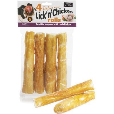Treat 'N' Chew Lick 'N' Chicken Rolls 80g