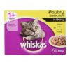 Whiskas 1+ Cat Pouches Poultry Gravy Selection 12 x 100g