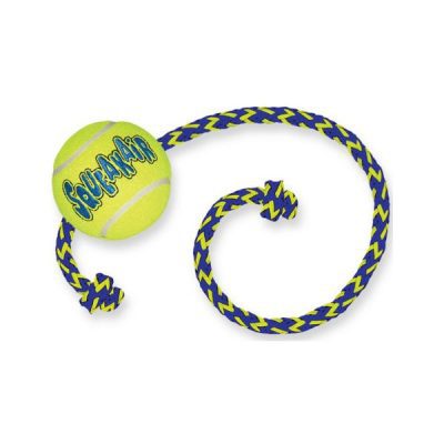 KONG Air Squeaker Tennis Ball w Rope