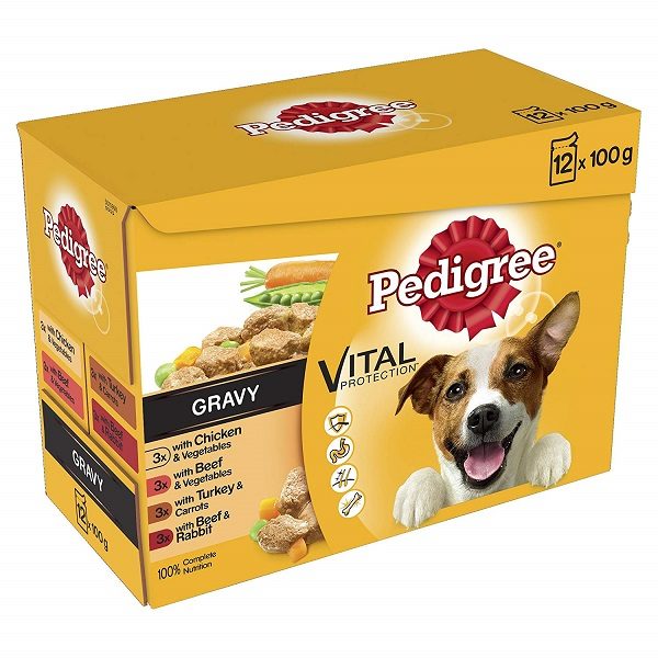Pedigree Mixed Variety Pouches with Gravy 12 x 100g