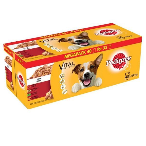 Pedigree Pouch Mixed Chunks in Jelly 40 x 100g