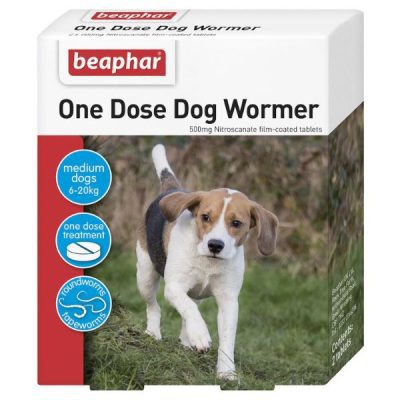 Beaphar One Dose Medium Dog Wormer (2 Tabs)