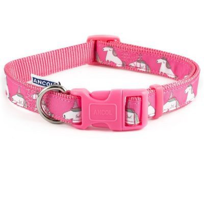 Ancol Pink Unicorn Dog Collar