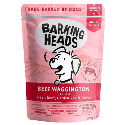 Barking Heads Beef Waggington 300g Pouch