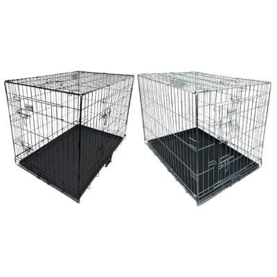 HugglePets Black & Silver Dog Cage