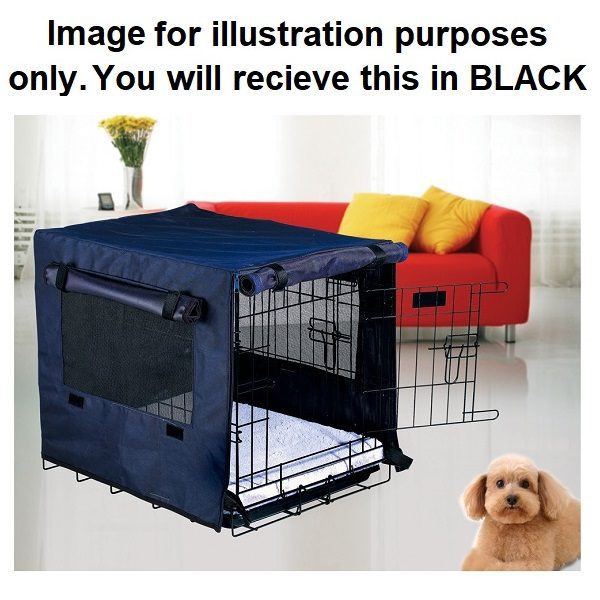 HugglePets Dog Cage Cover - Black
