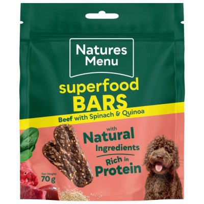 Natures Menu Country Hunter Superfood Bars Beef - HugglePets
