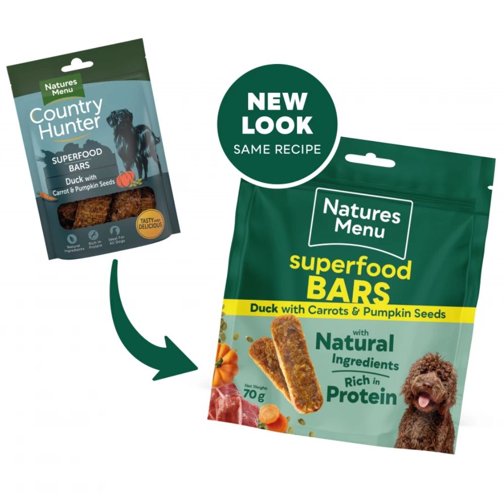 Natures Menu Country Hunter Superfood Bars Duck - HugglePets