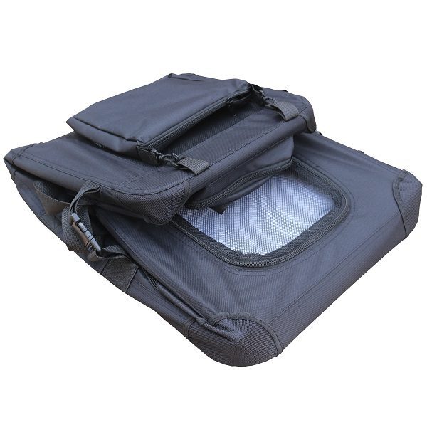 dibea lionto Dog Transport Box Foldable Small Animal Bag (S) 50 x 34 x 36  cm Beige