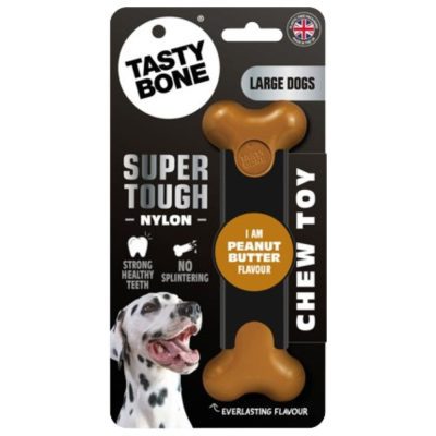 TastyBone Large Dog Nylon Bone - Peanut Butter