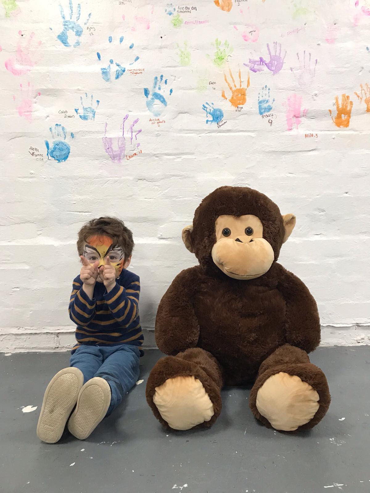 Ruben and his friend Marley the Monkey. 