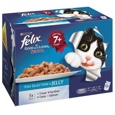 Felix AGAIL Senior 7+ Fish in Jelly 12 x 100g