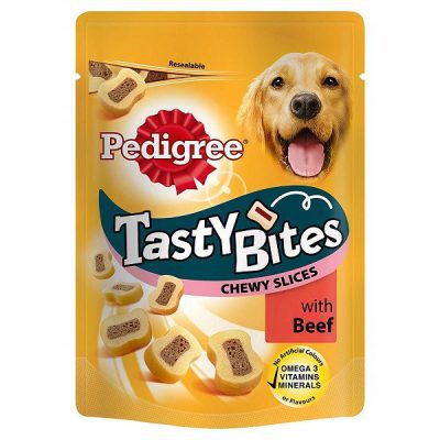 Pedigree Tasty Bites Chewy Slices with Beef 155g