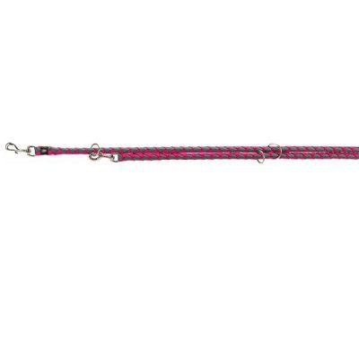 Trixie Cavo Adjustable Dog Leash - Fuchsia/Graphite, S-M