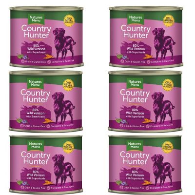 Natures Menu Country Hunter Vension & Blueberry Dog Cans 6 x 600g