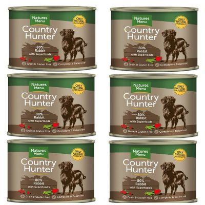 Natures Menu Country Hunter Rabbit & Cranberry Dog Cans 6 x 600g