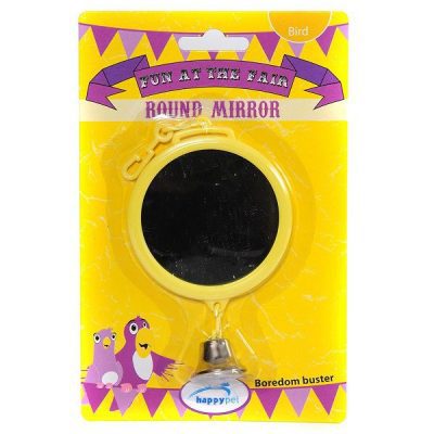 Happy Pet Fun at the Fair Round Bird Mirror