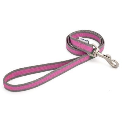 Ancol Made From Pink & Grey Stripe Lead