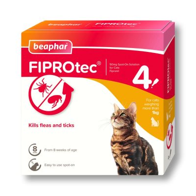 Beaphar FIPROtec Spot-On for Cats - 4 Pipettes