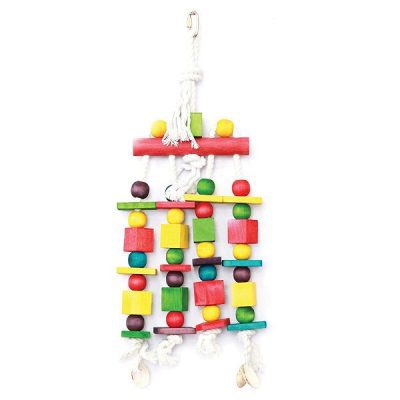 The Bird House Blocks 'n' Beads Parrot Toy