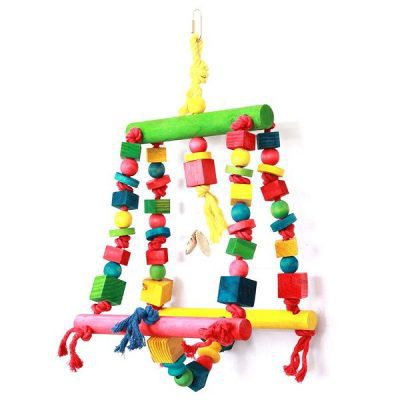 The Bird House Double Swing Parrot Toy
