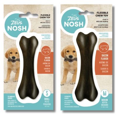 Zeus Nosh Flexible Puppy Chew Bacon Bone
